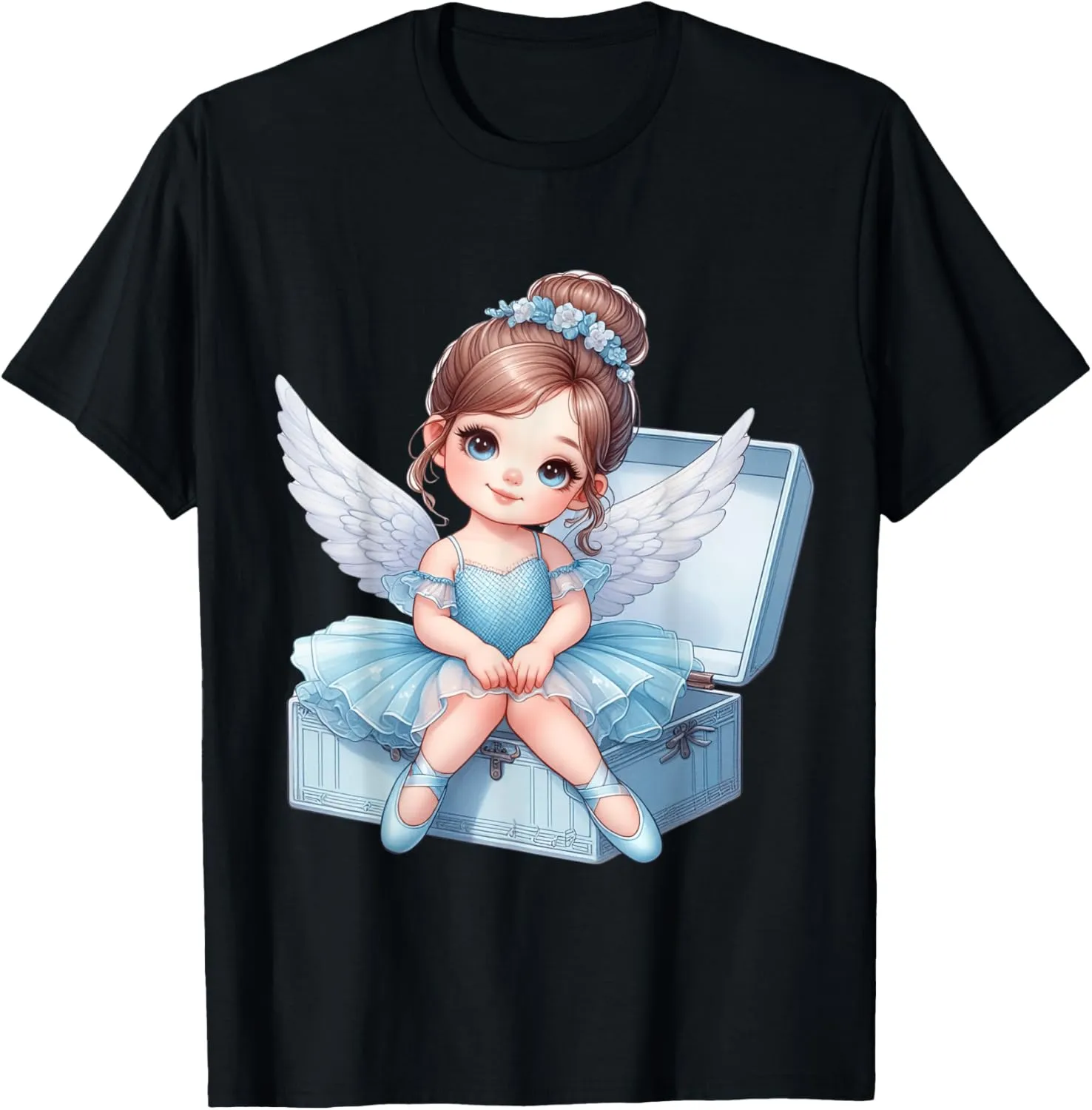 Blue Ballerina Fairy Dance Travel Ballet Bag Lyrical Musical T-Shirt