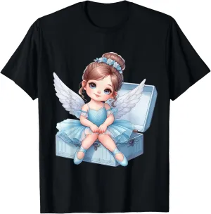 Blue Ballerina Fairy Dance Travel Ballet Bag Lyrical Musical T-Shirt