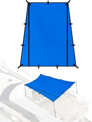 BLUEWING Sunshade for Fishing Boats Shade Canopy Waterproof Durable 1200D Polyester Sun Shade Foldable Umbrella for Protection, 6