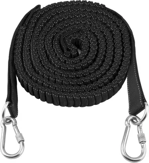 Boat Bungee Dock Line, 10-18ft Shock Absorption Elastic Mooring Anchor Rope Stretch Cord with Stainless Steel Clip Accessories for Boat, Pontoon, Kayak, Jet Ski, Canoeing, Watercraft
