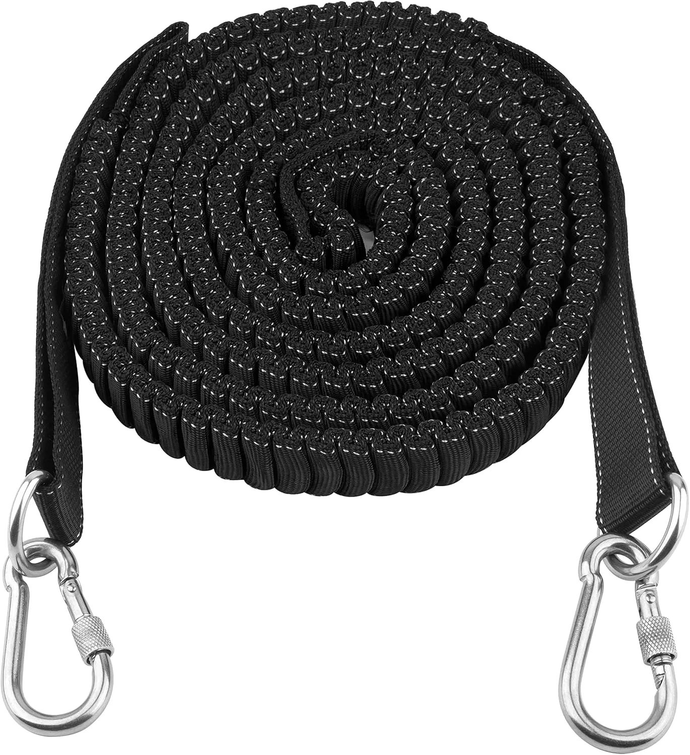 Boat Bungee Dock Line, 10-18ft Shock Absorption Elastic Mooring Anchor Rope Stretch Cord with Stainless Steel Clip Accessories for Boat, Pontoon, Kayak, Jet Ski, Canoeing, Watercraft
