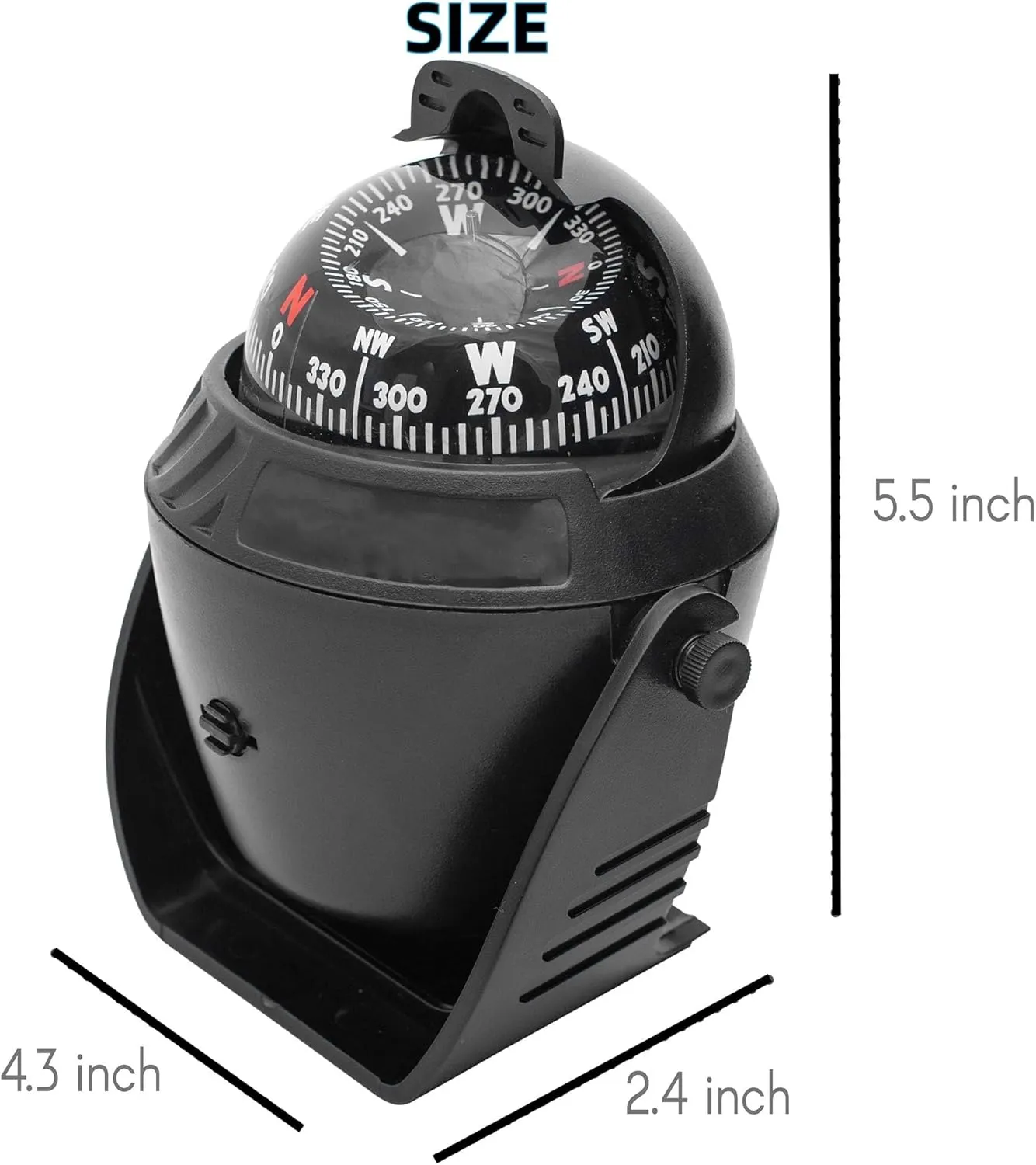 Boat Navigation Compass with LED Light, Boat Illuminated Compass Dash, Sea Electronic Compass Dashboard, Automotive Car Nautical Ship Fishing Boat Marine Magnetic Compass Ball Surface Mount