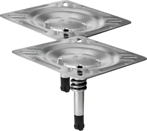 Boat Seat Pin Mount with Shock-Absorbing Spring, 3/4" Swivel Pedestal Base for Pontoon Jon Bass Fishing Boats, Zinc Plated Steel & Easy Installation (Silver)