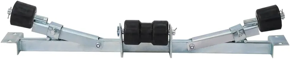Boat Trailer Keel Roller System with Adjustable Support Bracket, Galvanized Steel Boat Trailer Parts, Fits 11.42" to 31.5" Width, 1102lb Capacity, for Boat Trailer Center or Bow Support