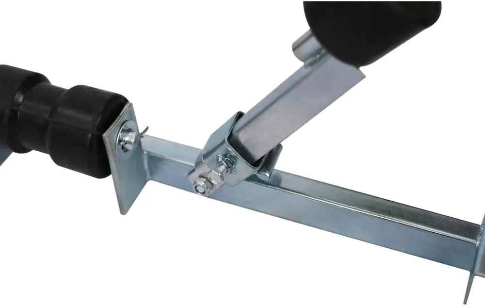 Boat Trailer Keel Roller System with Adjustable Support Bracket, Galvanized Steel Boat Trailer Parts, Fits 11.42" to 31.5" Width, 1102lb Capacity, for Boat Trailer Center or Bow Support