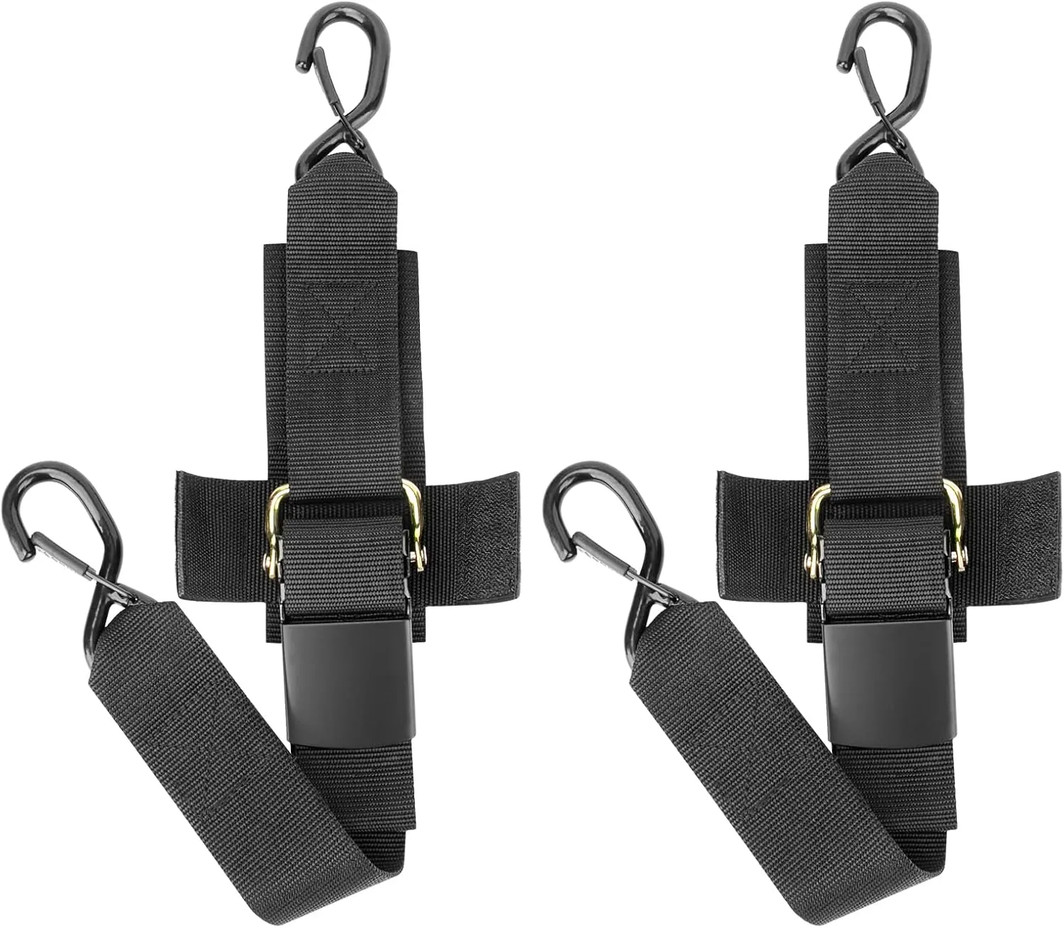 Boat Trailer Tie Down Straps - 2 inch x 24 inch Adjustable Marine Transom Accessories Tie Down Strap to Trailer for Trailering Safety with Boat, Pontoon, Jet Ski, Kayak - 2 Pack 2 in x 2 ft