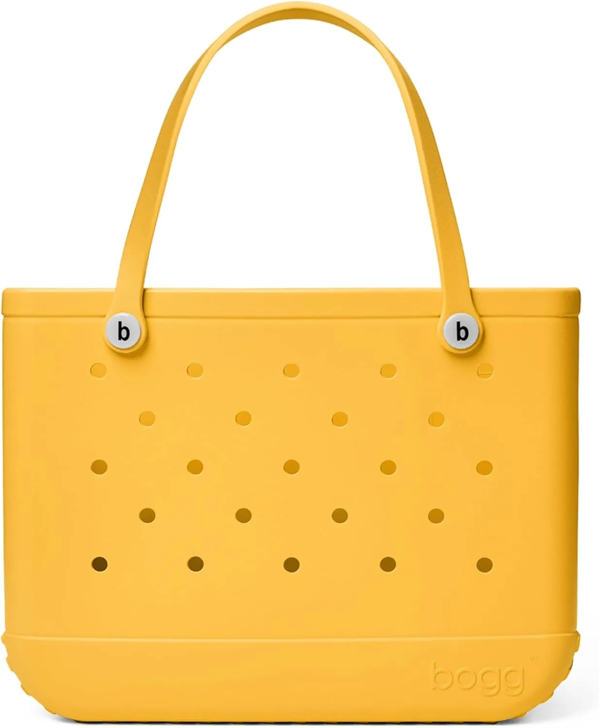 BOGG BAG - Original, Large Tote Bag - Yellow-there, White Buttons - 19in L x 9in W x 14in H - Lightweight, Washable, Durable - All Purpose EVA