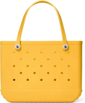 BOGG BAG - Original, Large Tote Bag - Yellow-there, White Buttons - 19in L x 9in W x 14in H - Lightweight, Washable, Durable - All Purpose EVA