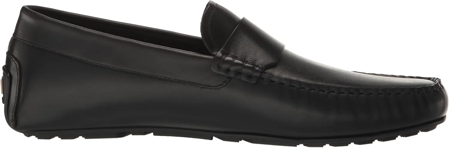 BOSS Men's Smooth Leather Slip on Drivers Loafer