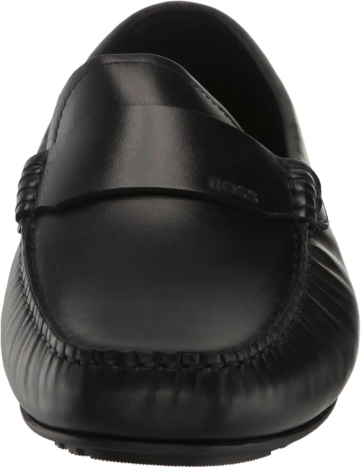 BOSS Men's Smooth Leather Slip on Drivers Loafer