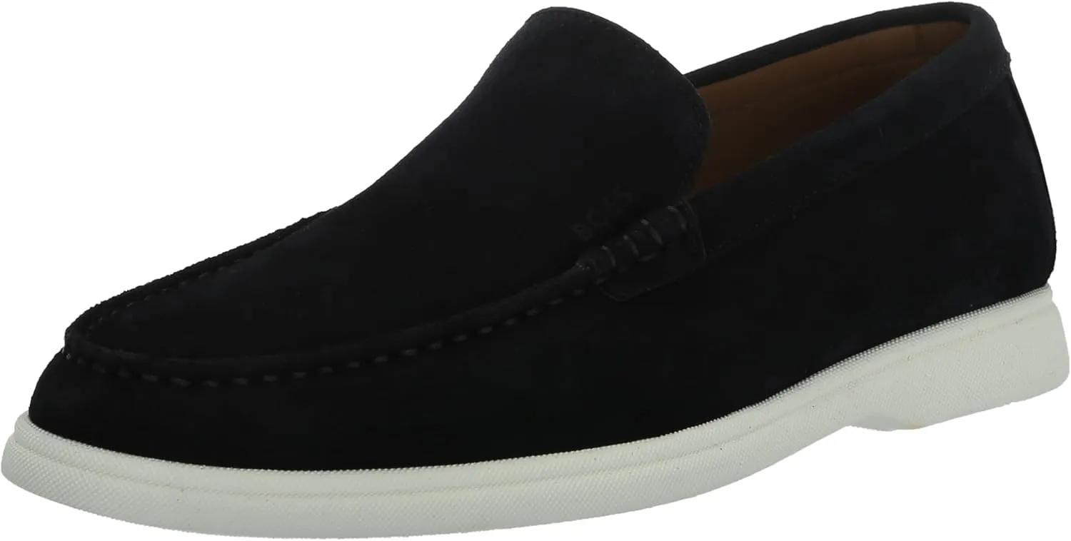 BOSS Men's Smooth Suede Sneaker Sole Loafers