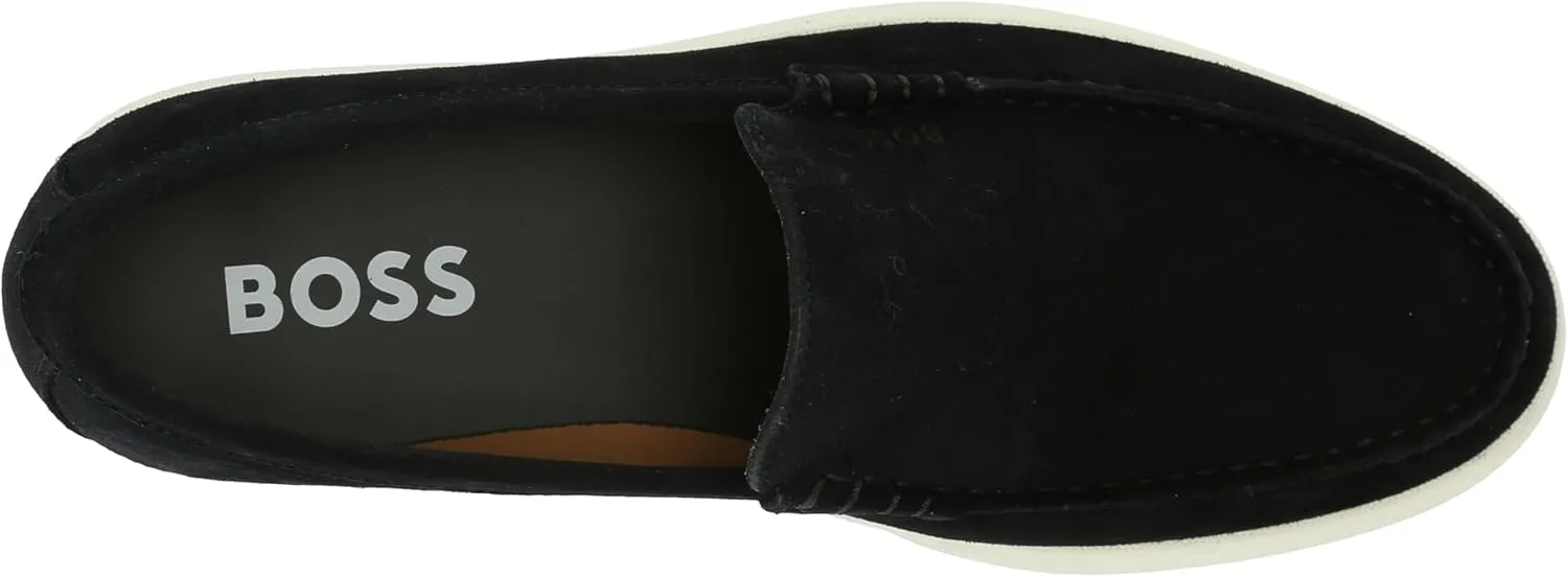 BOSS Men's Smooth Suede Sneaker Sole Loafers