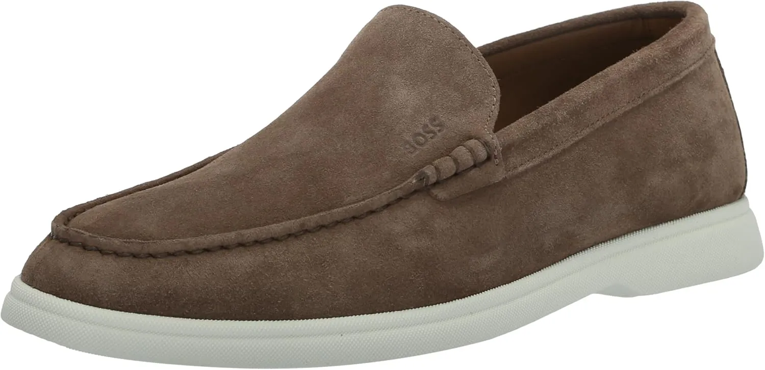 BOSS Women's Smooth Suede Sneaker Sole Loafers