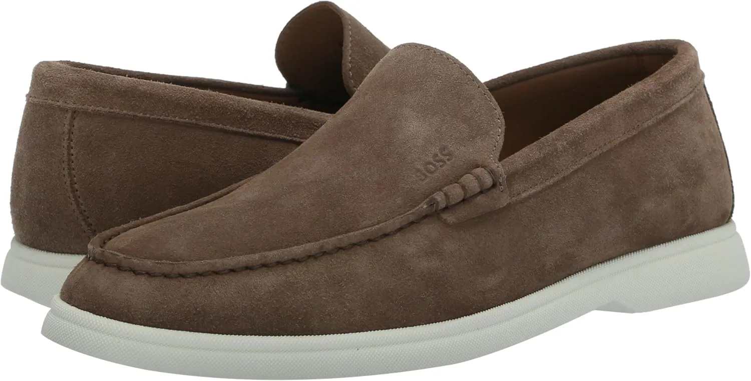 BOSS Women's Smooth Suede Sneaker Sole Loafers