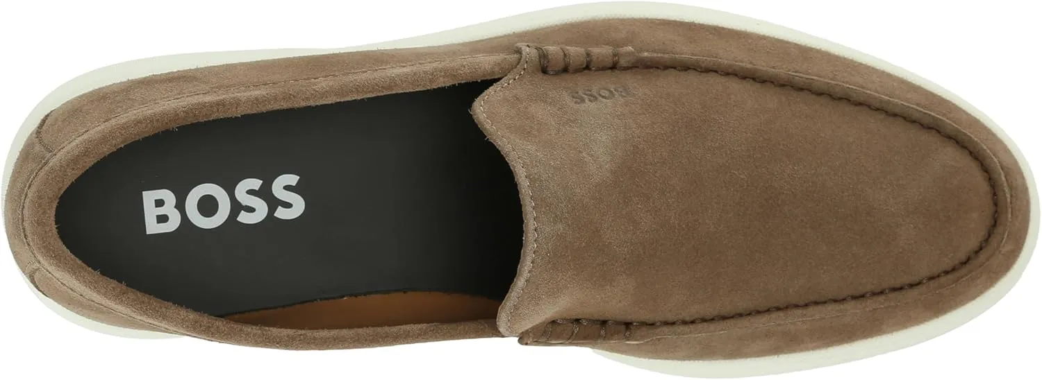 BOSS Women's Smooth Suede Sneaker Sole Loafers
