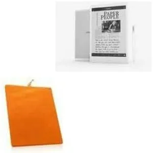 BoxWave Case Compatible with Remarkable Paper Tablet (1st Gen) - Velvet Pouch, Soft Velour Fabric Bag Sleeve with Drawstring - Bold Orange