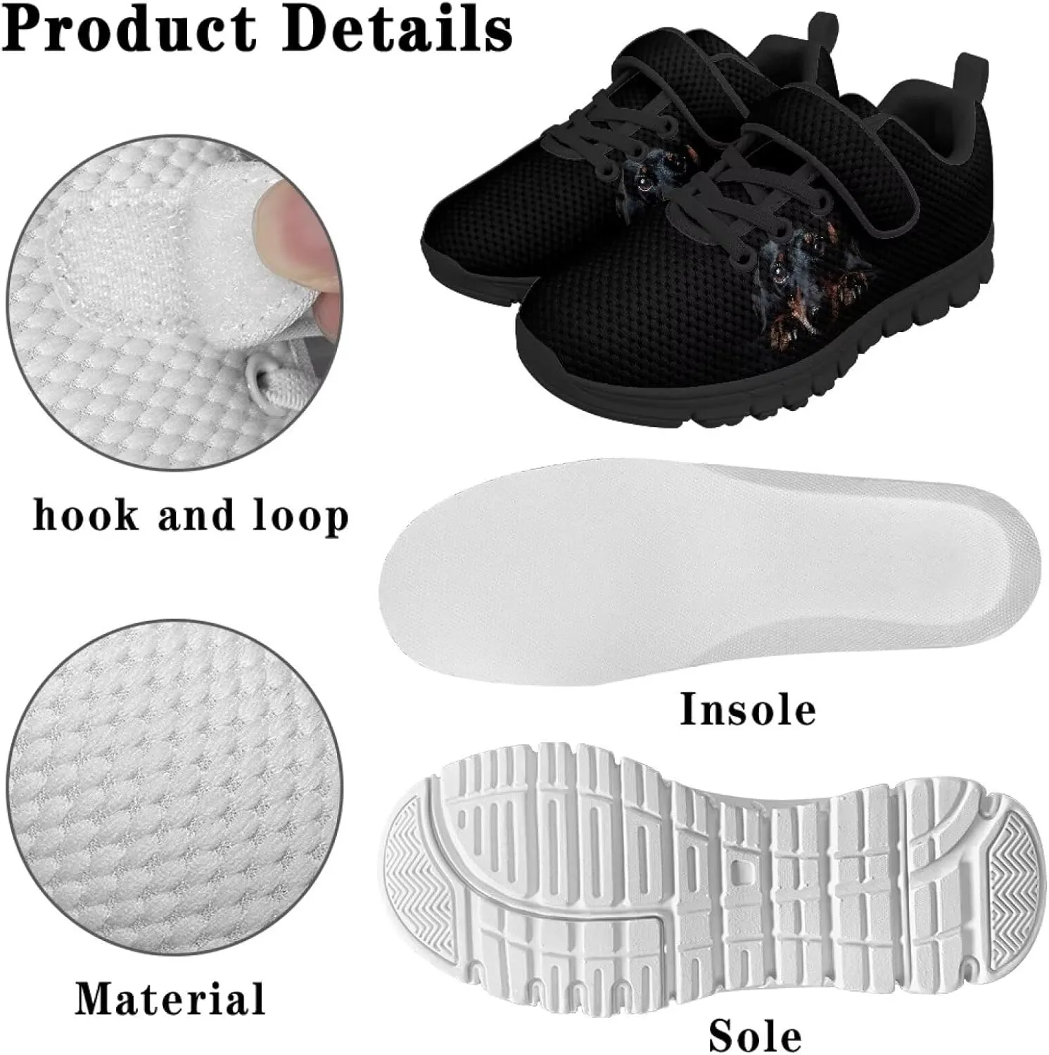 Boys Tennis Shoes Cute Animal Sneakers for Kids Slip On School Shoes