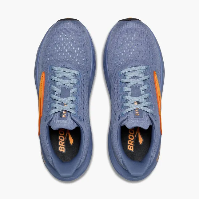 Brooks Mens Glycerin Max Running Shoe in Country Blue/Sky/Orange