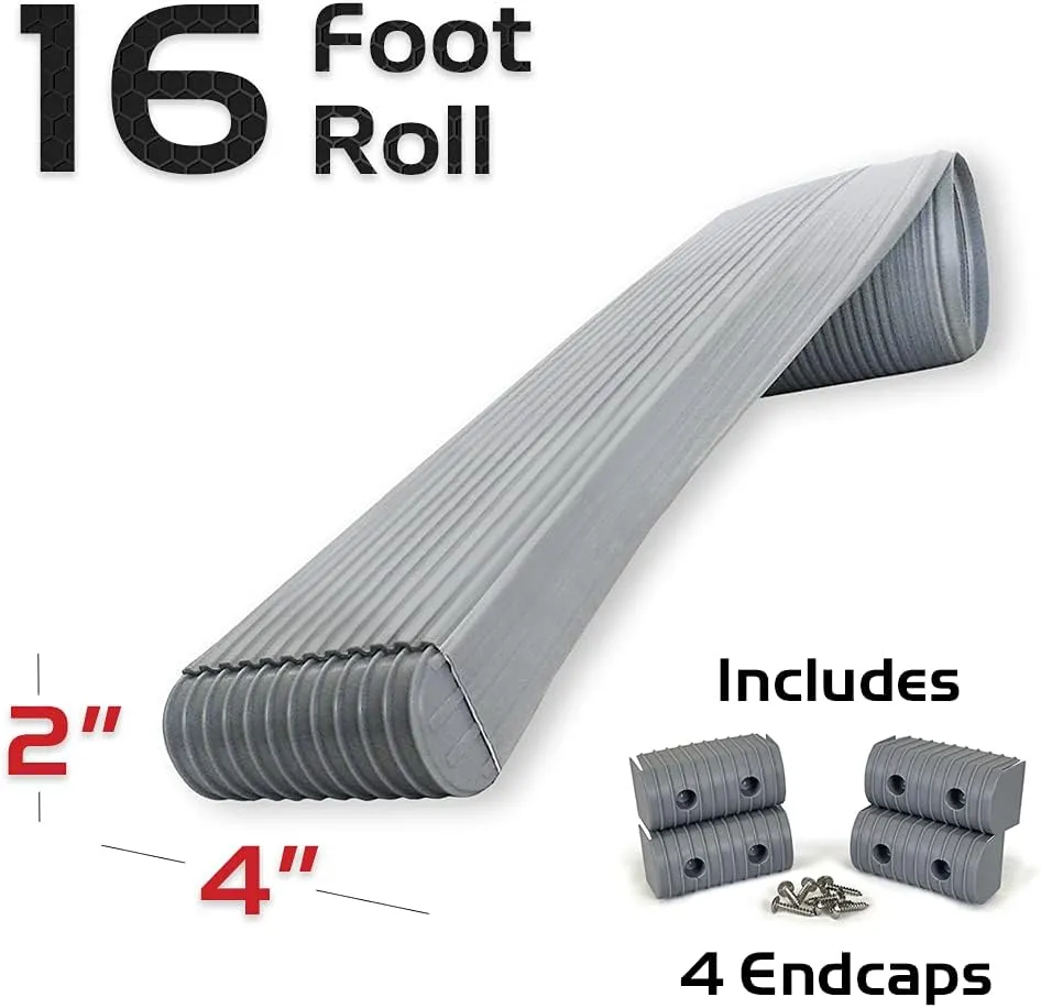 Caliber Bunk Wrap Kit 23050, 16-ft Roll of 2x4-in Bunk Wrap with Endcaps, Grey