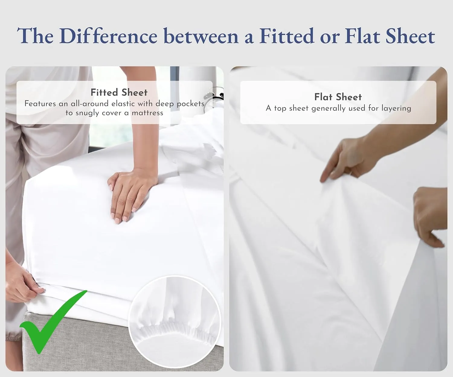 California Design Den Fitted Cotton Sheet Queen, Deep Pocket Soft 400 Thread Count 100% Cotton Sateen, No Pop-Off Elastic, Durable Fitted Sheet Only (Queen, Pale Ivory)
