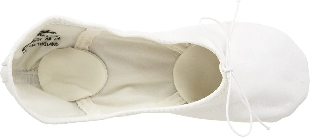 Capezio 2027 Leather Juliet Split-Sole Ballet Shoe - White