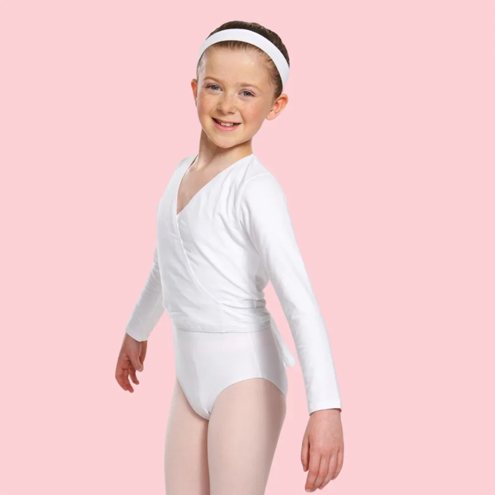 Capezio Light Blue Cotton Wrap Ballet Cardigan