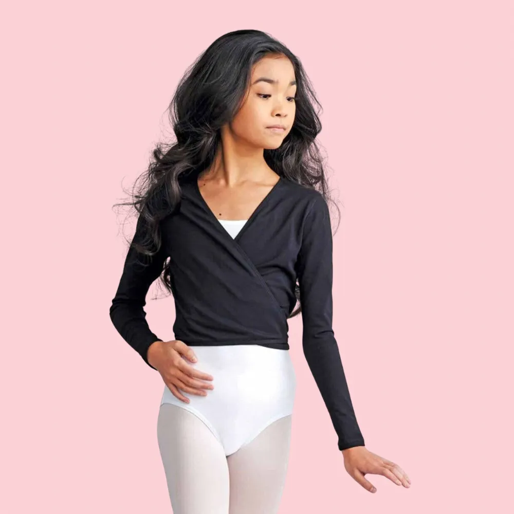 Capezio Light Blue Cotton Wrap Ballet Cardigan