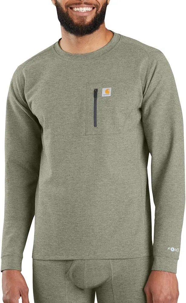 Carhartt Mens Base Force Midweight Thermal Base Layer Long Sleeve Pocket Shirt