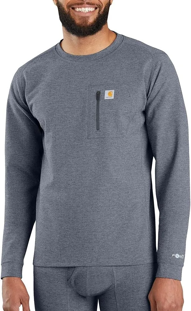 Carhartt Mens Base Force Midweight Thermal Base Layer Long Sleeve Pocket Shirt