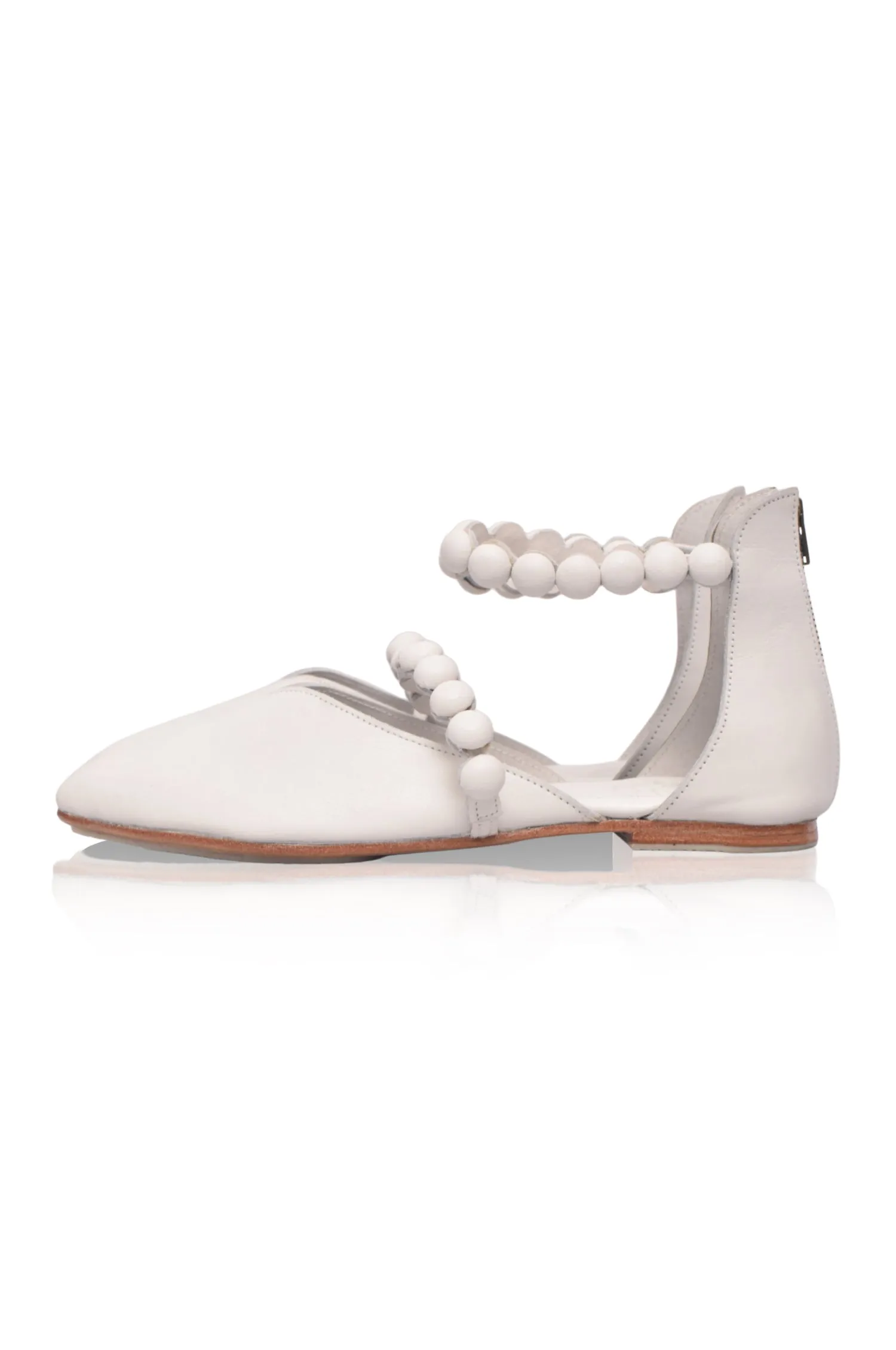 Carmella Pointy Toe Leather Flats (Sz. 10.5)