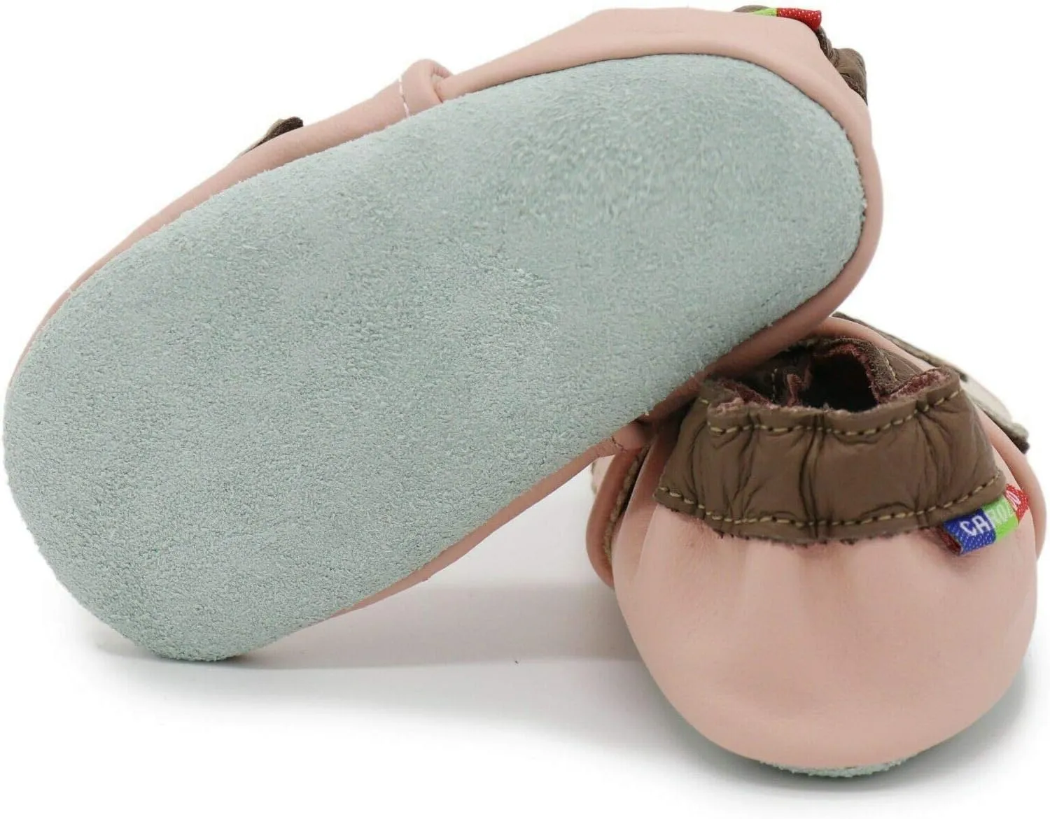 Carozoo Boys Girls Slippers Leather Soft Sole Indoor Shoes Socks Car Truck Dragon Shark Flowers 6-7 Years and 7-8 Years