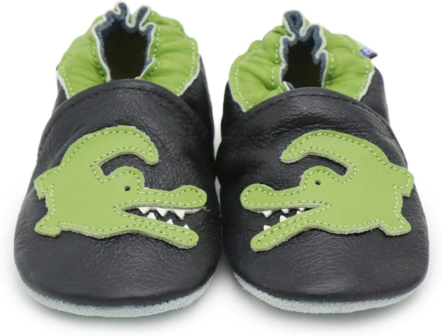 Carozoo Boys Girls Slippers Leather Soft Sole Indoor Shoes Socks Car Truck Dragon Shark Flowers 6-7 Years and 7-8 Years