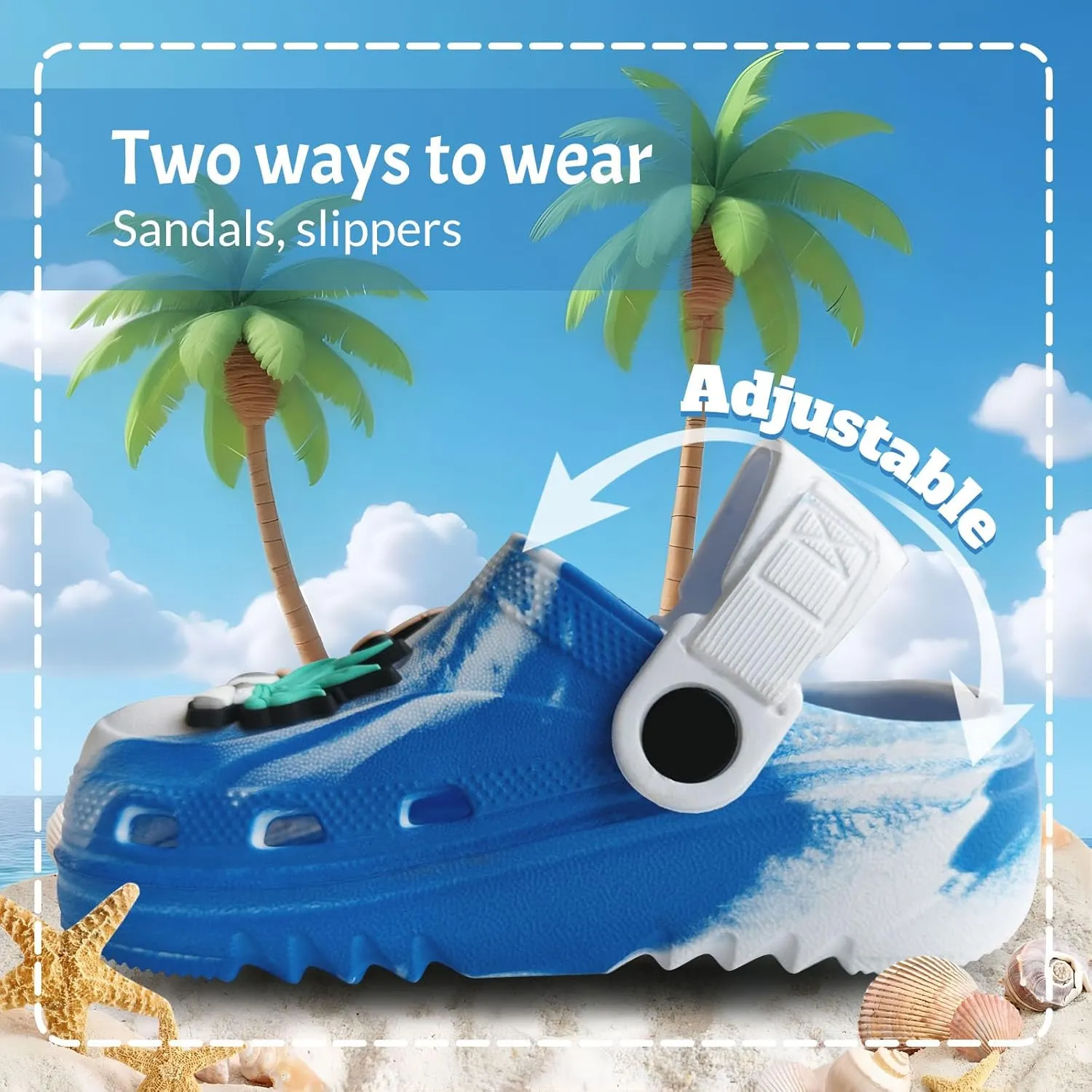 Cartoon Kids Toddler Garden Clogs Non Slip Beach Pool Slide Water Shoes Indoor Outdoor Clogs Sandals for Boys Girls Birthday Gift.