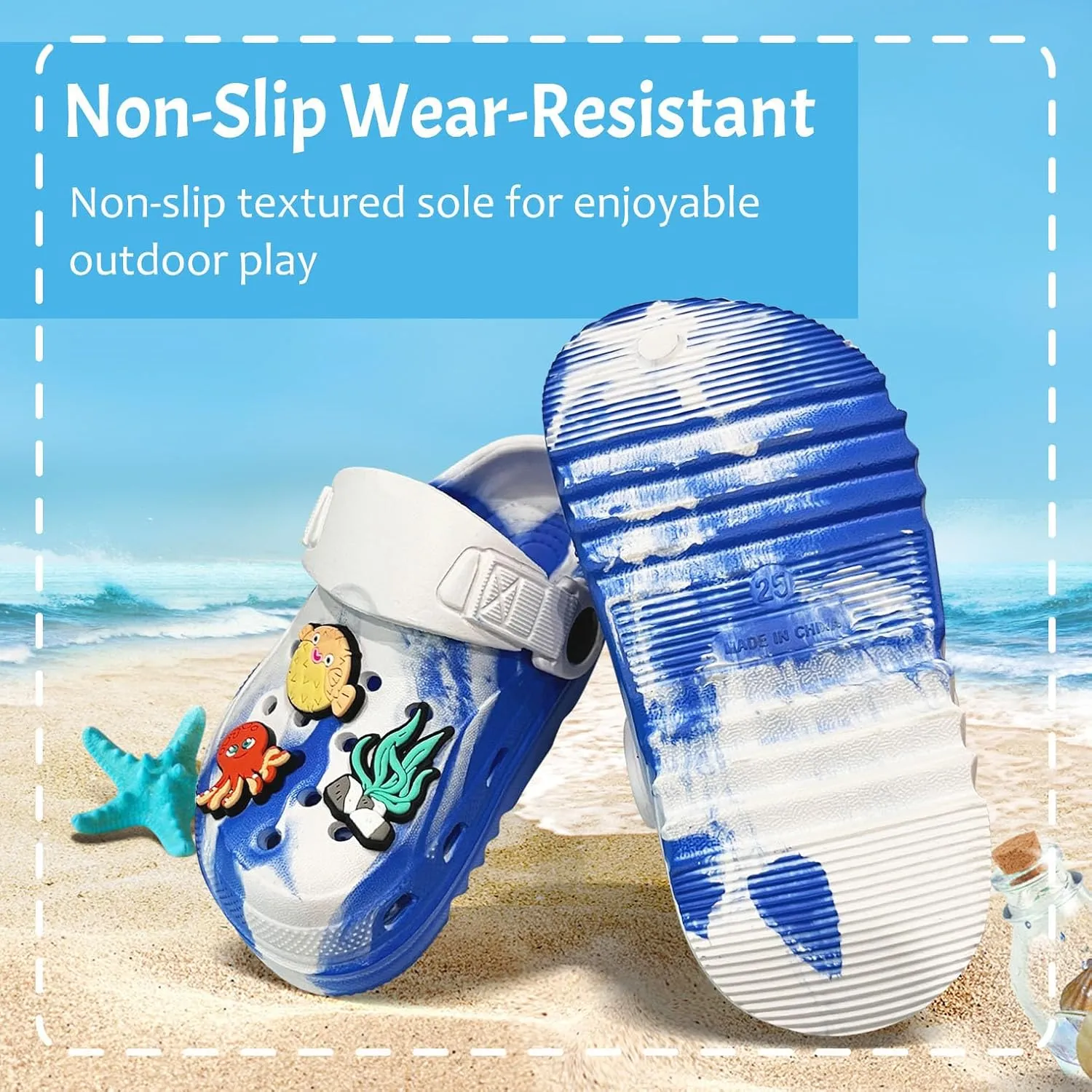 Cartoon Kids Toddler Garden Clogs Non Slip Beach Pool Slide Water Shoes Indoor Outdoor Clogs Sandals for Boys Girls Birthday Gift.
