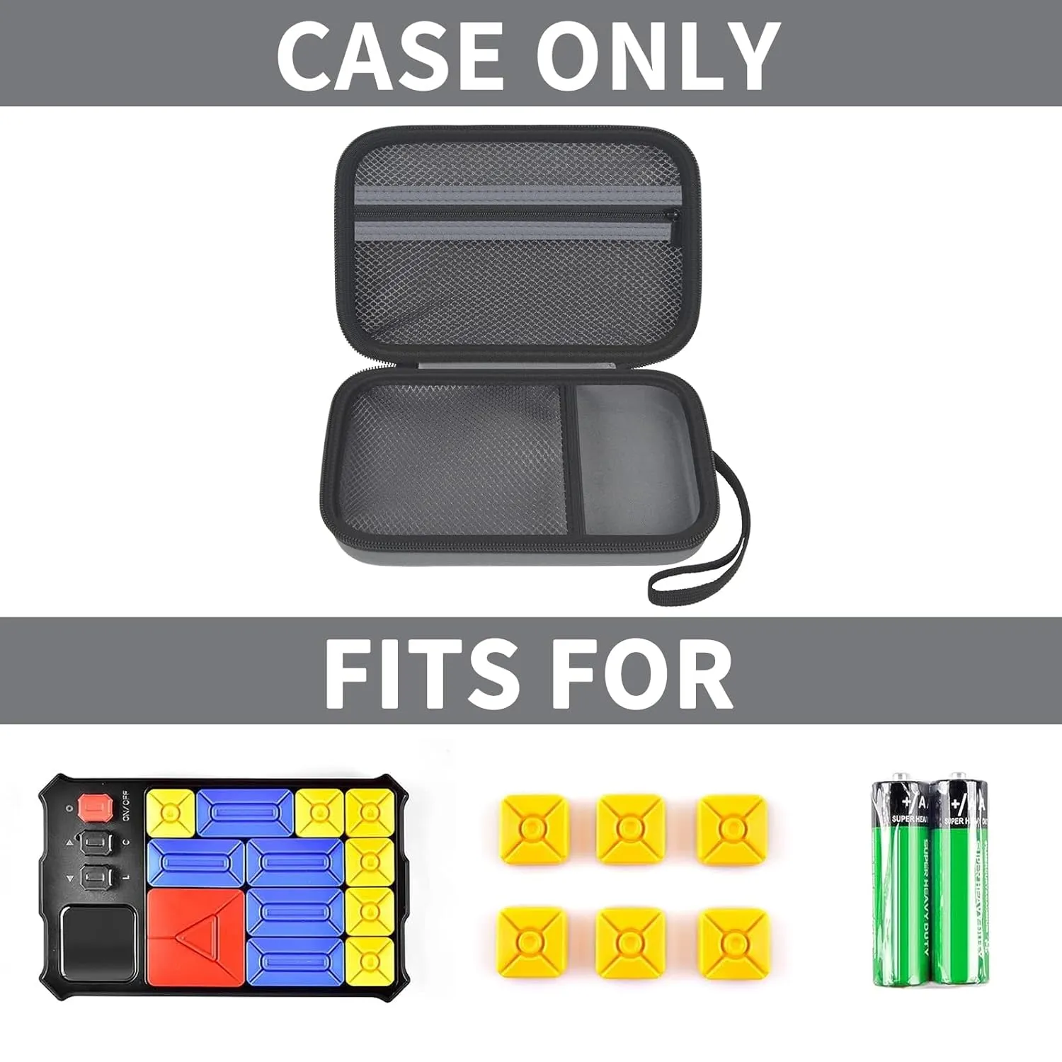 casmilee Case Compatible with Giiker Super Slide Brain Games, Brain Teaser Puzzles Organizer Storage Bag, Flow Slider Puzzle Game Holder (Grey)