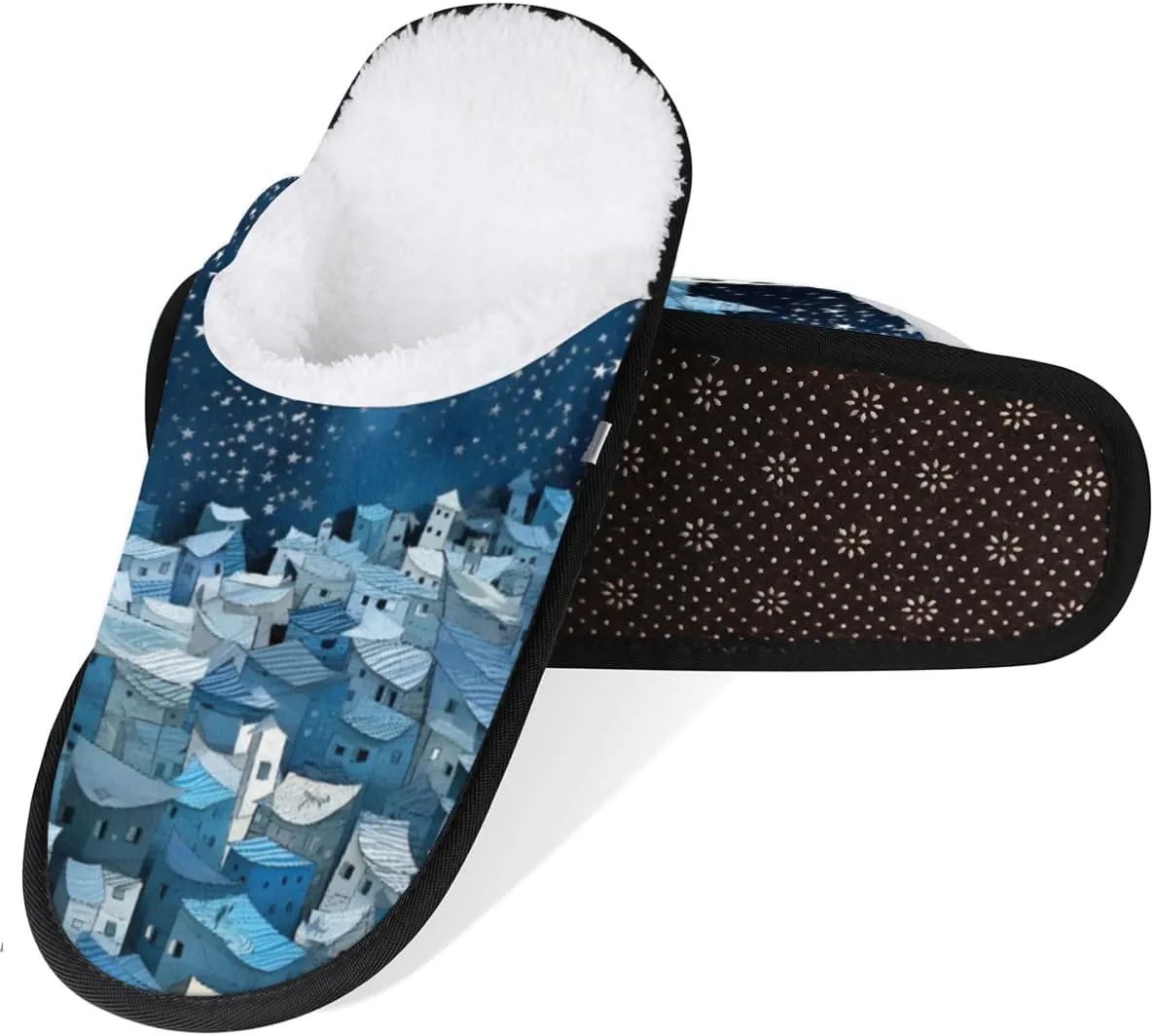 Cat Women's Indoor Bedroom Slippers Soft Fuzzy Slip On House Slippers for Winter Bedroom Outdoor