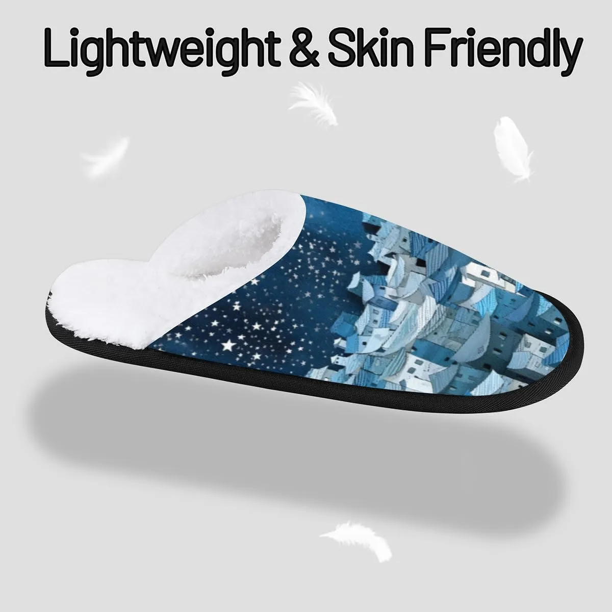 Cat Women's Indoor Bedroom Slippers Soft Fuzzy Slip On House Slippers for Winter Bedroom Outdoor