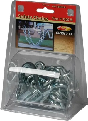 CE Smith - 16661A Class II Rating Safety Chain Set - S-Hook Chains for Boat Towing Safety - 3500 lbs