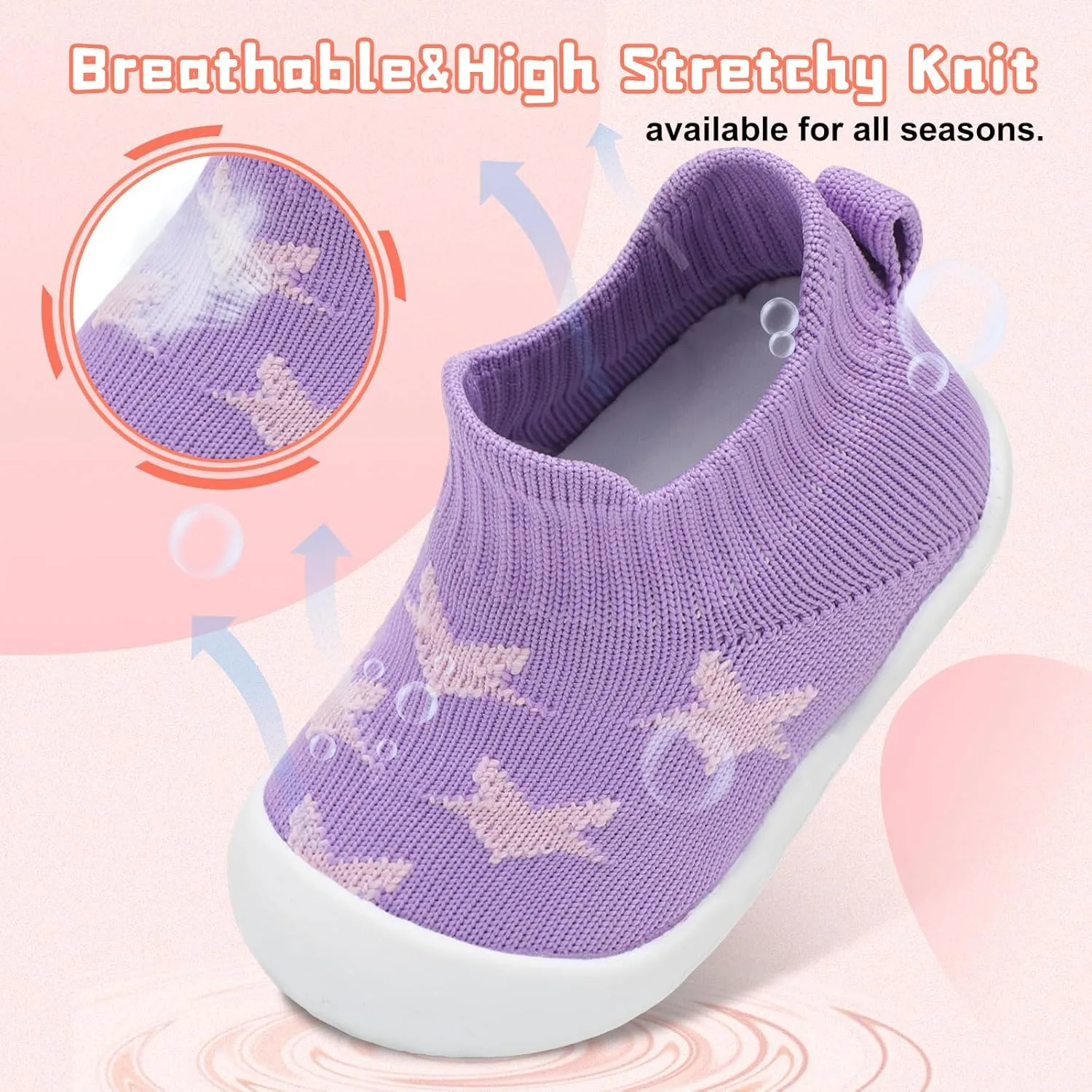 Centipede Demon Baby Shoes Baby Boys Girls Sock Shoes Breathable Infants Toddlers Slippers Indoor Outdoor Boots First Walking Shoe Slip On Sneakers Non Slip with Soft Rubber Soles