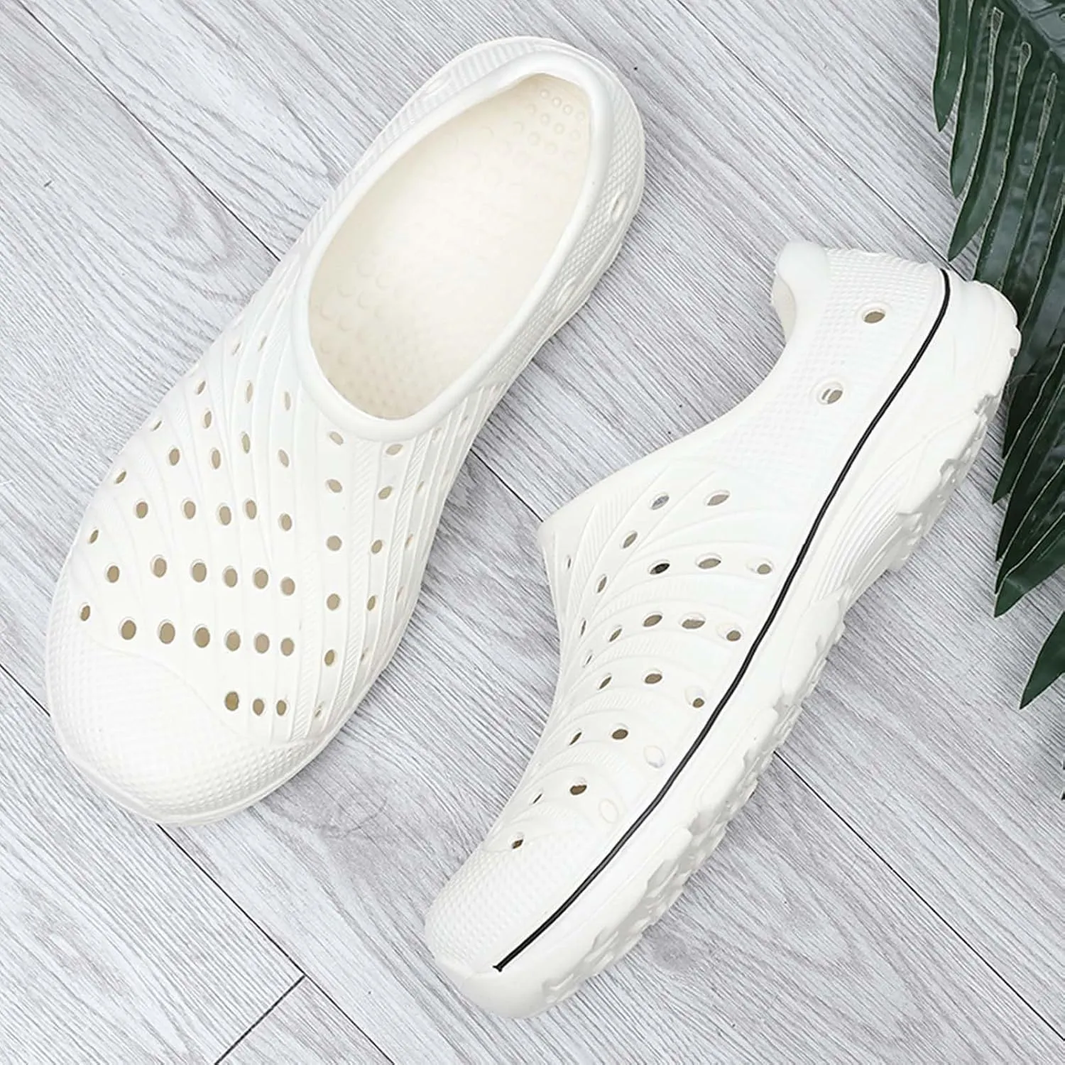 CERYTHRINA Mens Garden Clogs Shoes Outdoor Breathable Slip on Soft Rubber Sandals Beach EVA Water Shoes