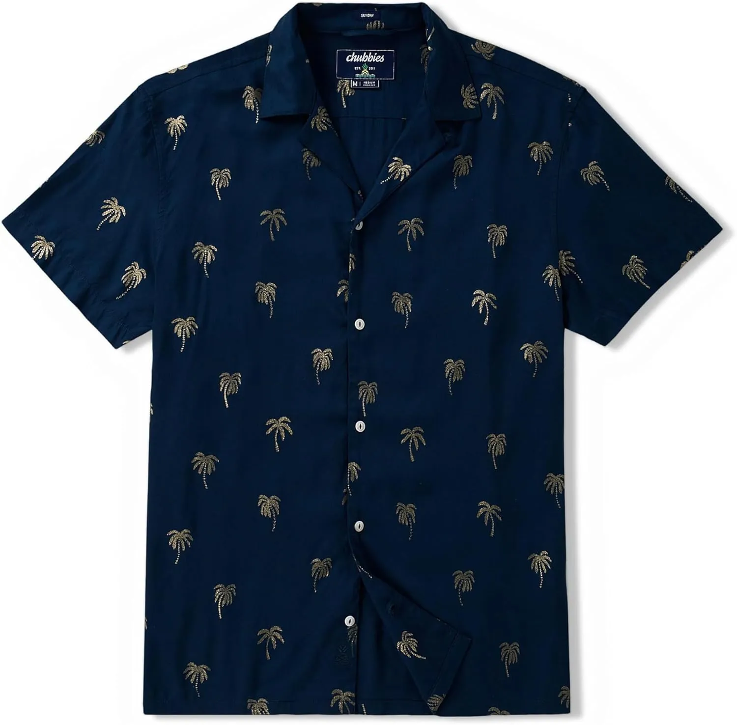 Chubbies Men's The Golden Palm (Rayon Sunday Shirt)