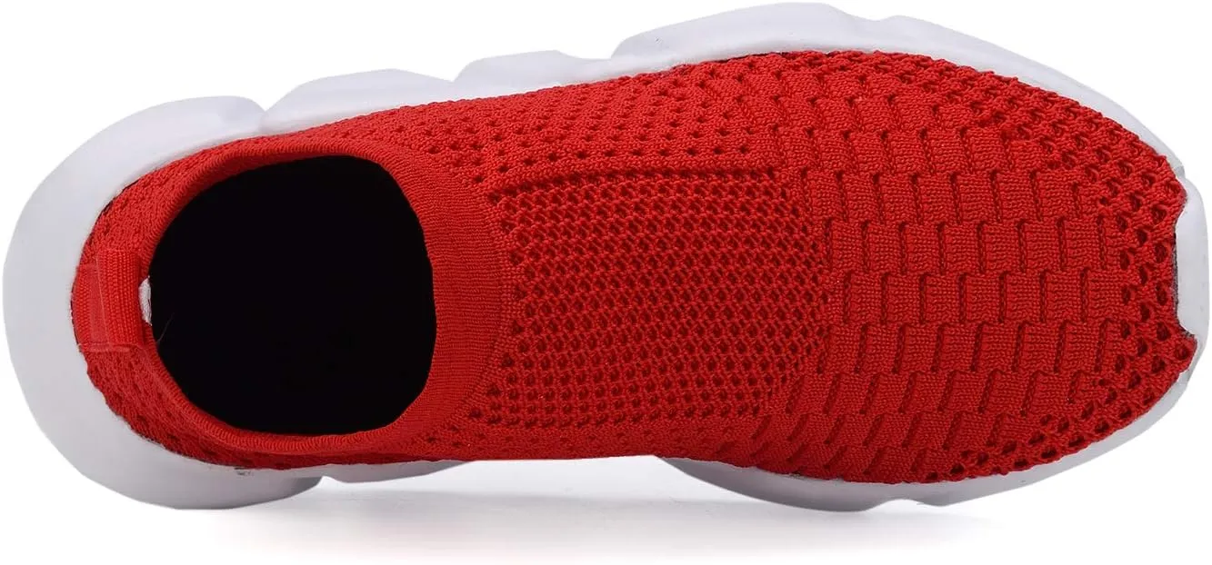 CHUI Boys Girls Breathable Sneakers Mesh Lightweight Easy Walk Casual Slip-On Athletic Running Walking Shoes
