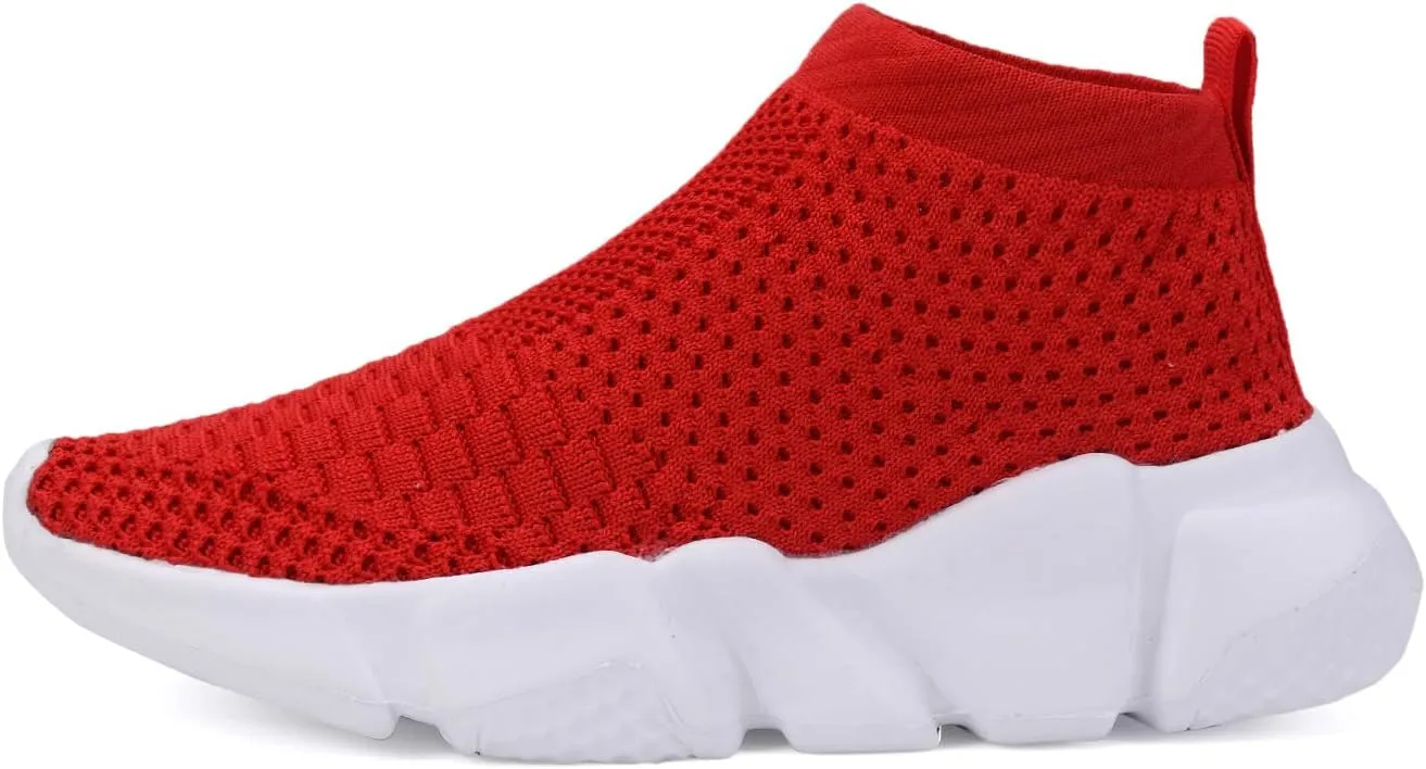 CHUI Boys Girls Breathable Sneakers Mesh Lightweight Easy Walk Casual Slip-On Athletic Running Walking Shoes