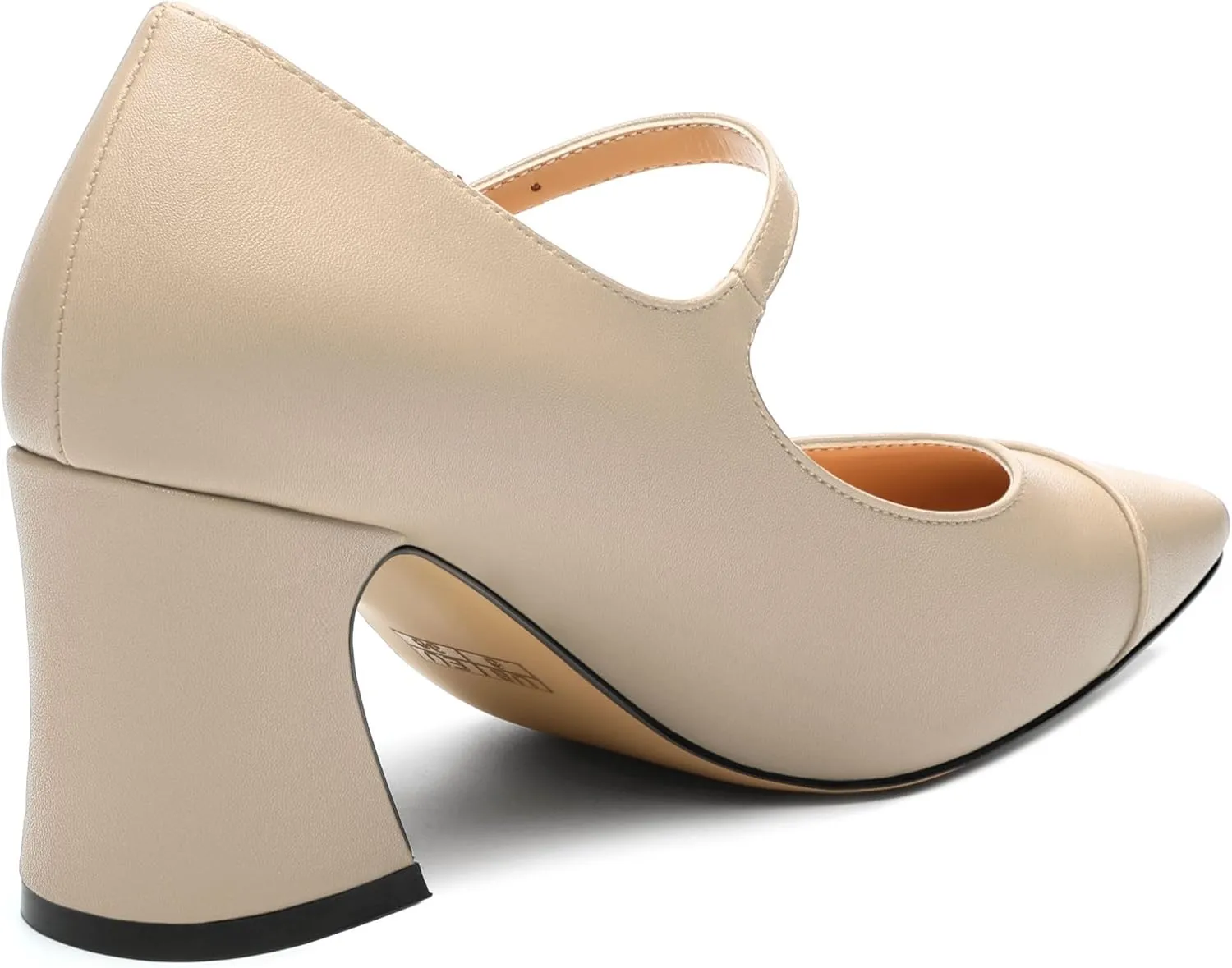 Chunky Block Heels for Women Square Patent Mary Jane Closed Toe Slip On Pumps Party Dress Wedding Shoes 2.5Inch