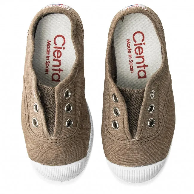 Cienta Laceless Slip On Beige