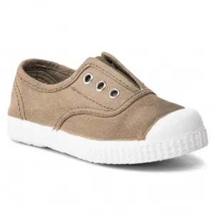 Cienta Laceless Slip On Beige