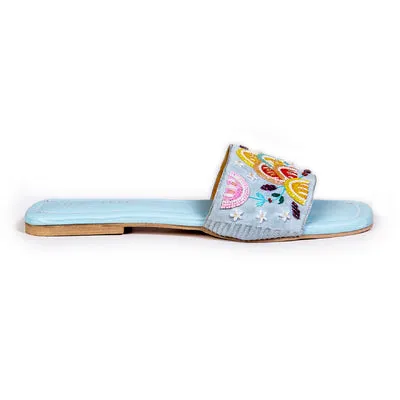 Citrus Pop Vegan Leather Comfort Slides