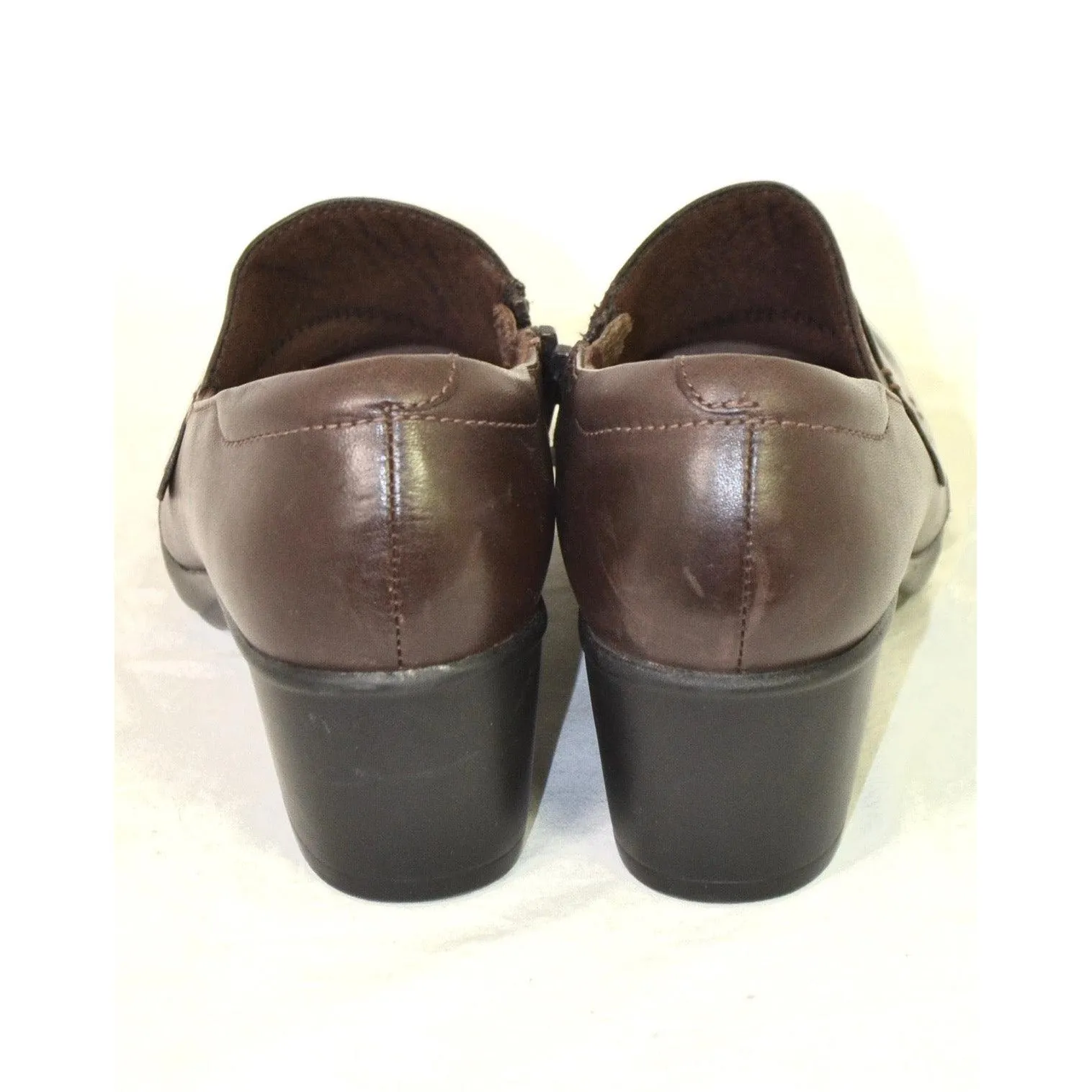 Clarks Women's Genette Frolic Leather Shoes Size 9 Brown
