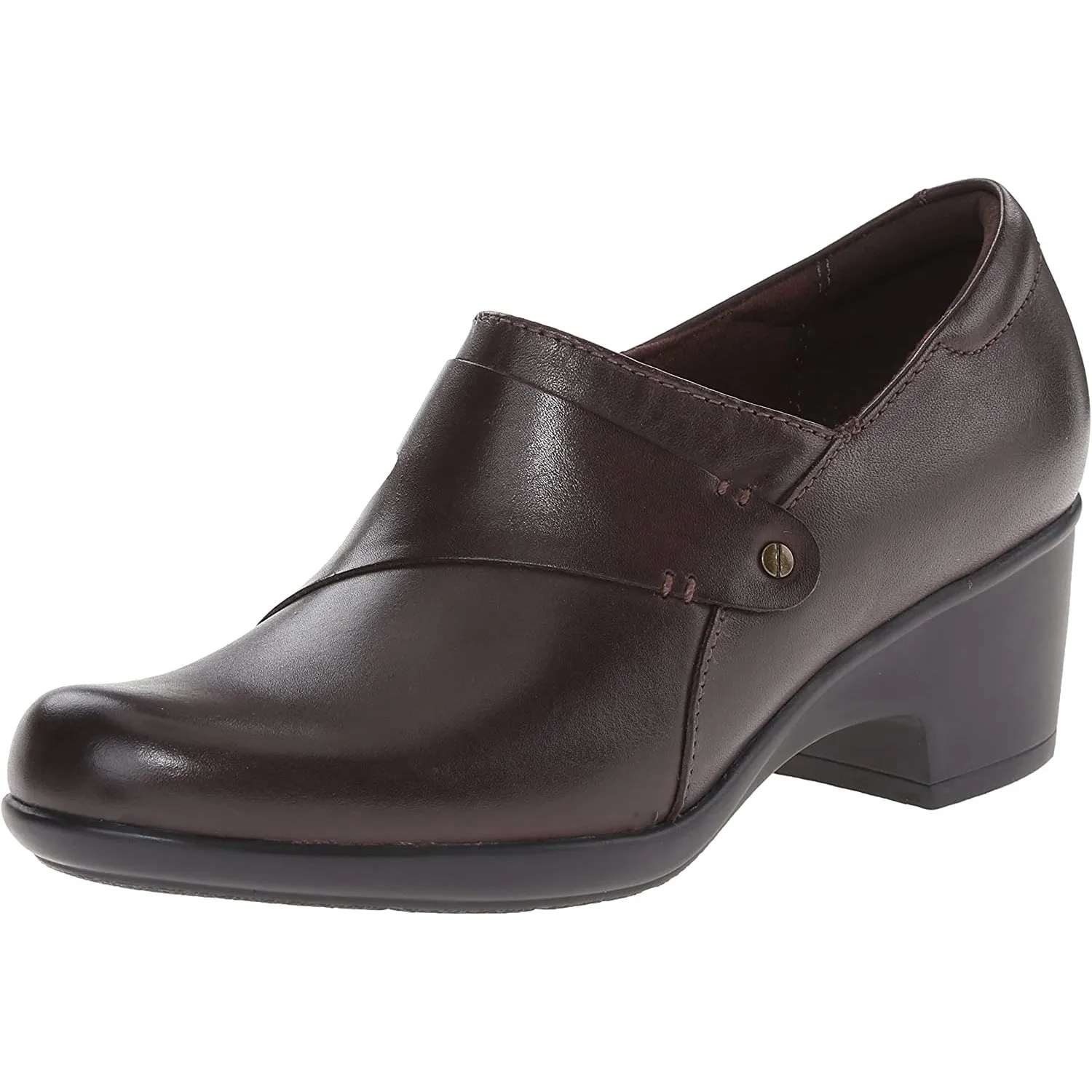 Clarks Women's Genette Frolic Leather Shoes Size 9 Brown