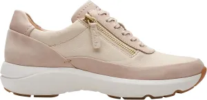 Clarks Women's Tivoli Zip Trainers, Sand Combi, 36 EU, Sand Combi, 36